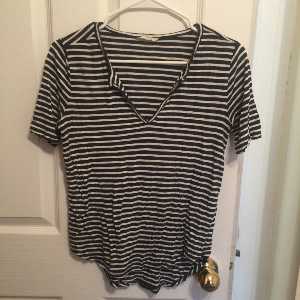 💻 Flash Sale 📲 Madewell Striped Splitneck Tee